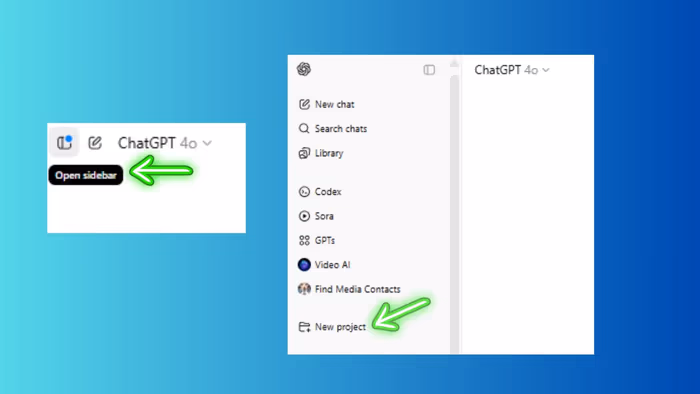 Ảnh chụp màn hình các dự án ChatGPT
